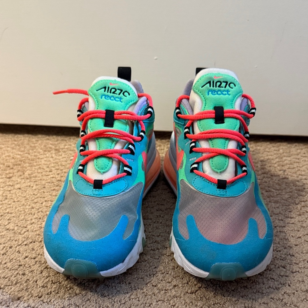 Nike Women’s Air Max 270 React: Electro Green Lagoon Colorway